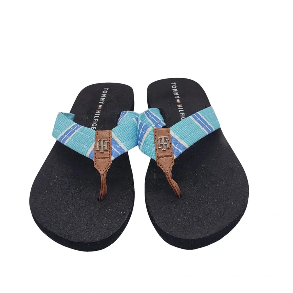 NWOT Tommy Hilfiger Women’s Miami Prep Canvas Flip Flop Size 8 - Picture 3 of 11